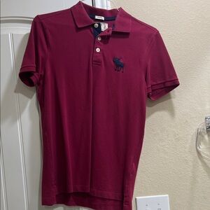 Abercrombie & Fitch Maroon Polo Shirt